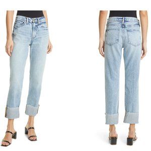 Frame Denim - Le Piper Wide Cuff Crop Straight Leg Jeans - Size 26